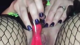 Crazy petting from beauty in stockings