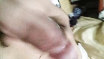 Real masturbation with a lot of cum