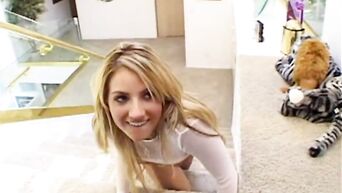 Hard anal fucking and double penetration into a sexy blonde