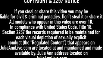Solo masturbation of famous porn star Julia Ann