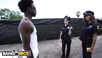 Police nymphs fuck black