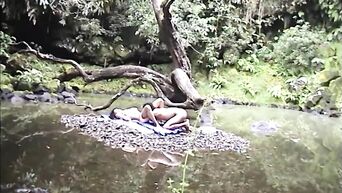 Tarzan fucks horny brunette in woods