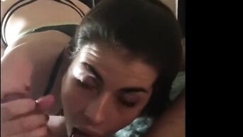 Amateur masturbation with licking testicles