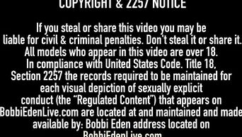 Webcam lesbian porn stars Bobbi Eden + Julia Ann