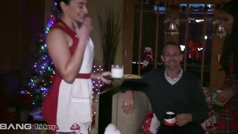 Man dressed as Santa fucks daughter Gianna Dior