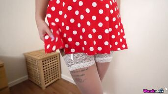 Mickey Mouse's girlfriend teases and undresses