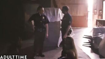 Deliquent Step-Sisters Fuck Cops & Lick Cum 2 Stay Outta Jail- ADULT TIME