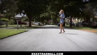 ExxxtraSmall - Tiny Blonde Beauty Shows Off Her Fat Ass