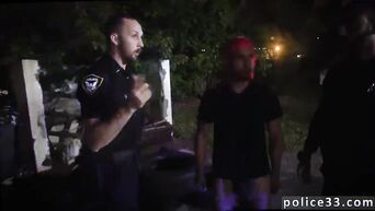 Cops do blowjob and have anal sex with Latin homosexual on the street