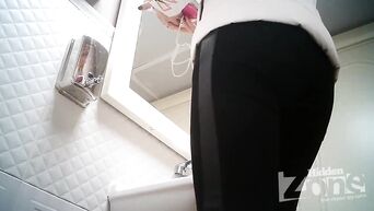 Hidden camera in the women's room