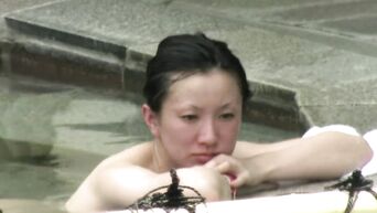 Spy camera in Asian public women's pool