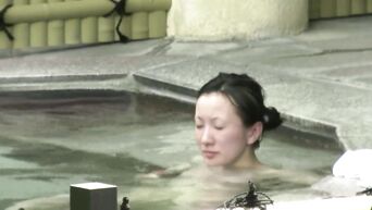 Spy camera in Asian public women's pool
