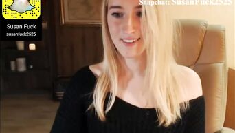 Excited solo from depraved young blonde