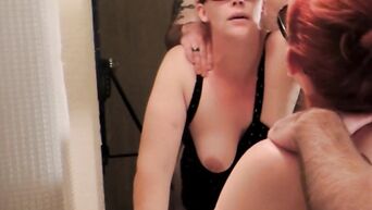 My wife loves when I fuck her in canine style in front of mirror