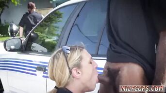 Professional deep blowjob from police women