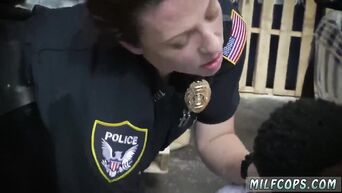 Lady Police Porn - Street sex with two police ladies