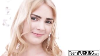 Blonde barely legal Lolly gets her banged! asshole cumshot on