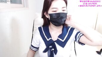 Korean webcam model with big breasts in all its glory