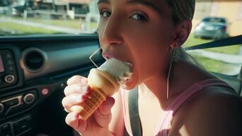 Naughty teen is coveting to driver and fucking hard in the car