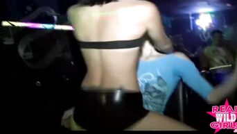 Naked Wild Party Dancing - Naked dancing, lesbian smoking and preparing for party at club