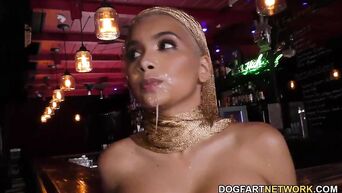 Black anal gangbang for swarthy Arab slut Aaliyah Hadid