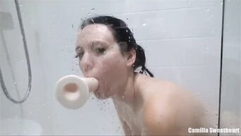 Real sex in shower with ex-prostitute