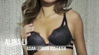 Lesbian Alina Li has fun with glamorous girlfriends