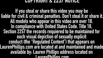 Pornstar Lauren Phillips works as web model and masturbates online