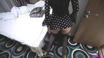 Anal spanking for Asian whore at hotel