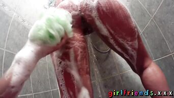 Teen lesbian sex in shower