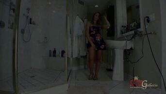 Orgasmic masturbation in shower