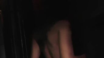 Black slut Ashley Pink gets gangbang in bar from drunken crowd